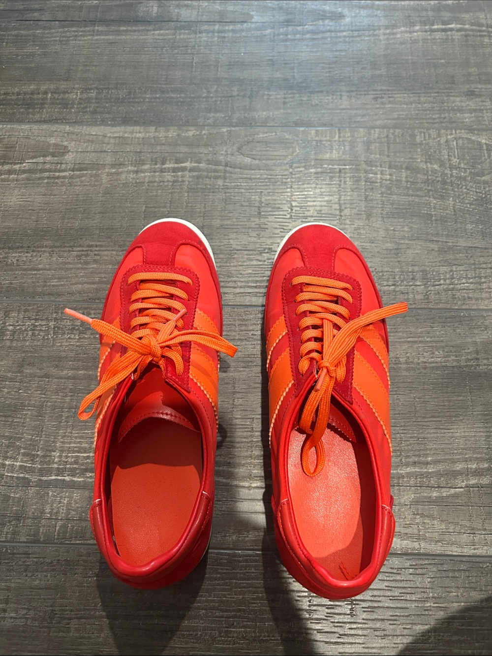 Madden Girl Red and Orange Retro Low-Top Sneakers